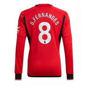 Lacne Muži Futbalové dres Manchester United Bruno Fernandes #8 2023-24 Dlhy Rukáv - Domáci
